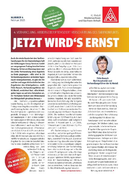 2025-02_IG Metall Flugblatt VW GS: Jetzt wird´s ernst!