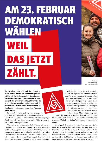 Flugblatt zur Bundestagswahl 2025