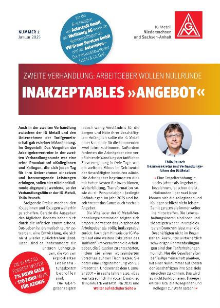 2025-01-24, metallnachrichten Inakzeptables Angebot